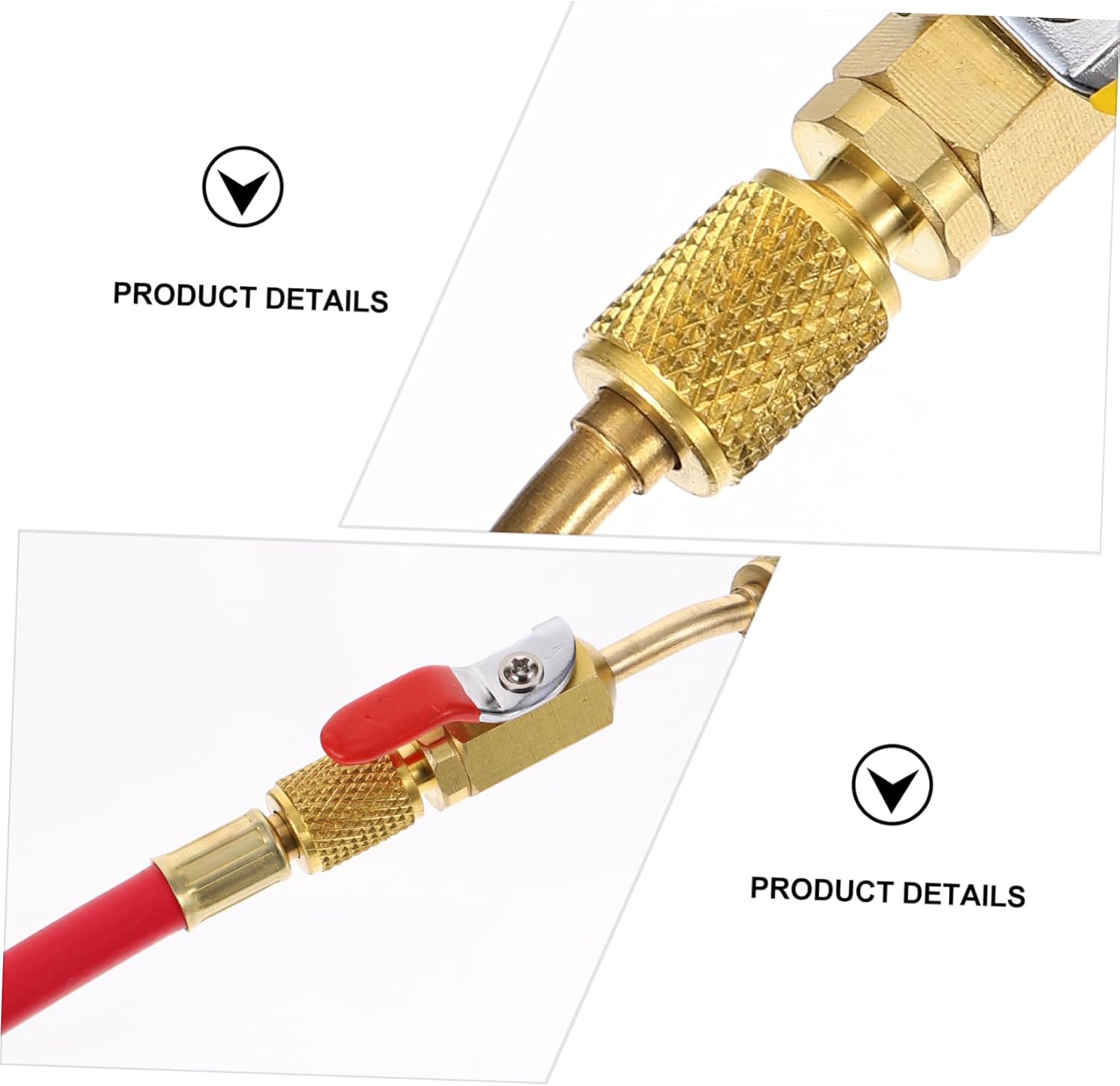 Mikinona 3pcs Recharge Hose with Ball Valves for Car Refrigeration High Pressure Charging Tube Compatible with Automotive Hvac Systems Convenient DIY Filling