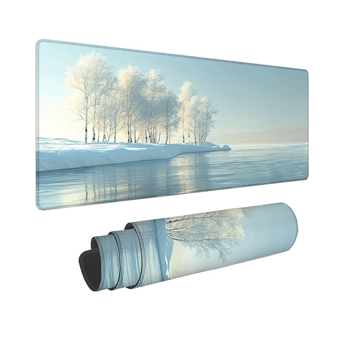 Podkładka pod mysz do gier, 1200 x 600 x 3 mm, XXL, duża, antypoślizgowa wodoodporna, rozszerzona długa klawiatura podkładka pod mysz, akcesoria biurowe, do gier, komputera, komputera, krajobrazu