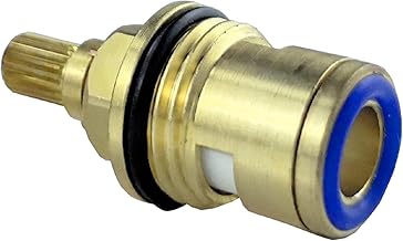 Heable Replacement Brass Ceramic Stem Disc Cartridge Faucet Valve Quarter Turn 1/2" for Bathroom Kitchen Tap (Cold)