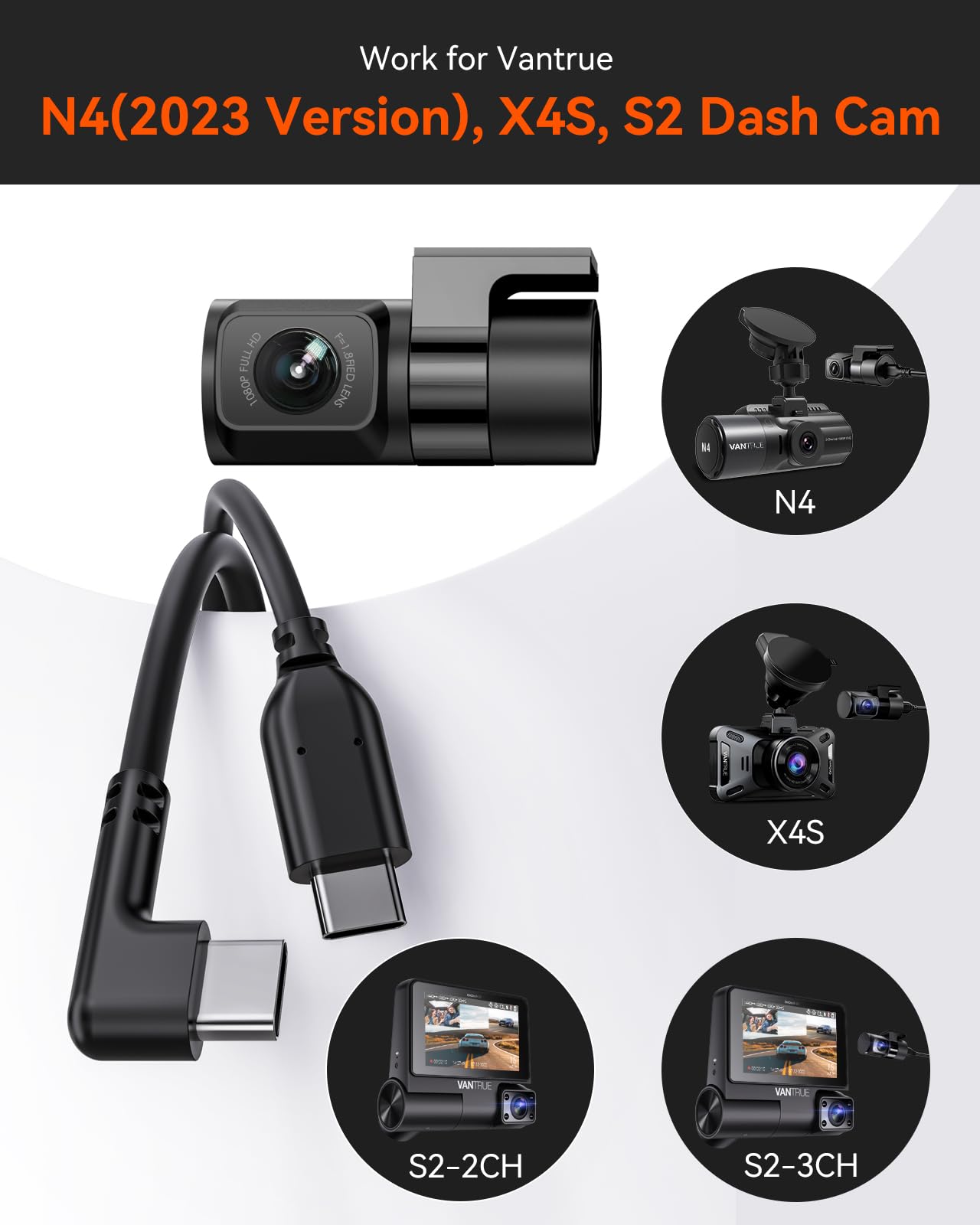Amazon.co.jp: VANTRUE ドライブレコーダー X4S 専用リアカメラ
