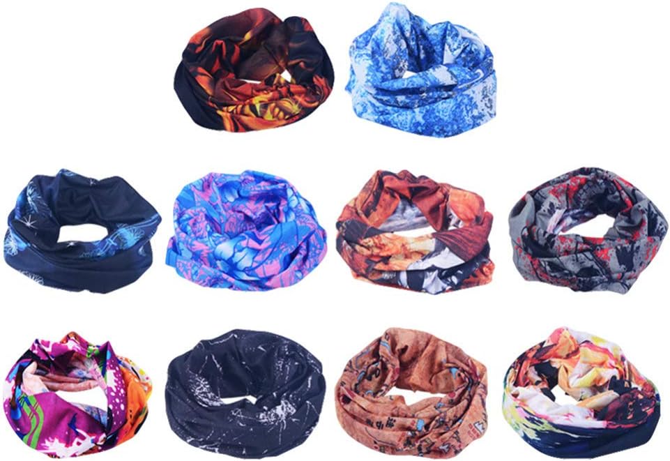 BESPORTBLE 10PCS Windproof Neck Gaiters Face Coverings for Men Women, UV protection Neck Gaiter Face Mask Men Women for Fishing Hiking Running Cycling, Colorful Full Face Mask : Everything Else