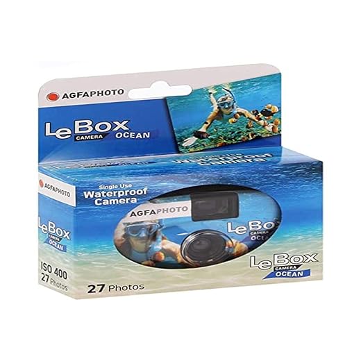AgfaPhoto LeBox 400-27 Ocean wegwerpcamera onderwatercamera met 27 opnamen, 1 stuk