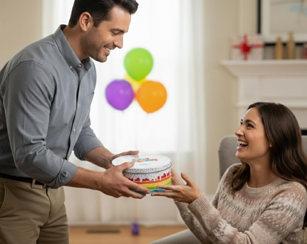 Happy Birthday Sprinkle Cookie Tin | Birthday Gift For Her | For Kids