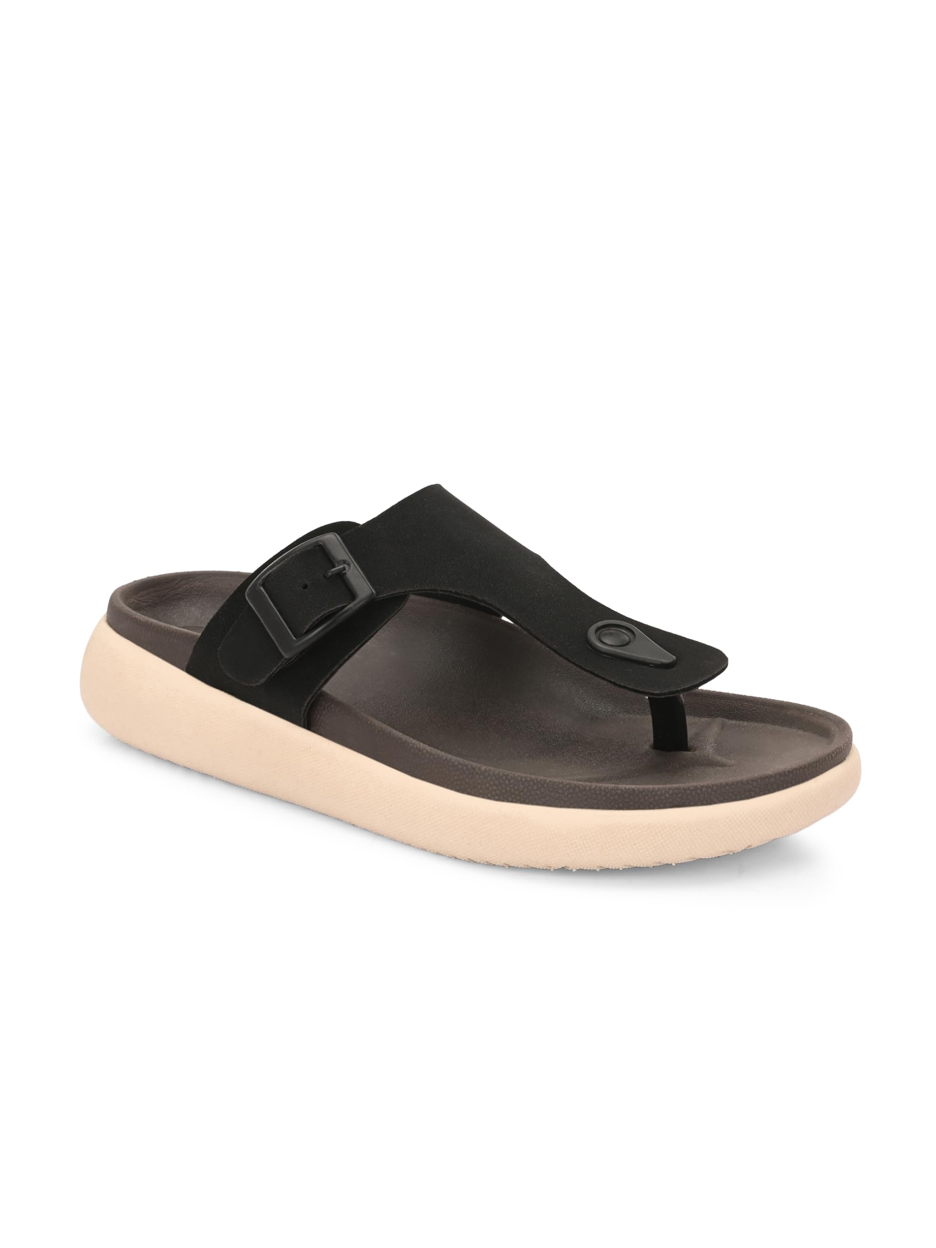 arivo Men’s Brown Synthetic Toe-Ring Slippers with Adjustable Buckle | Lightweight EVA Sole Chappal | Anti-Slip & Daily Wear Flip-Flops-picture-51