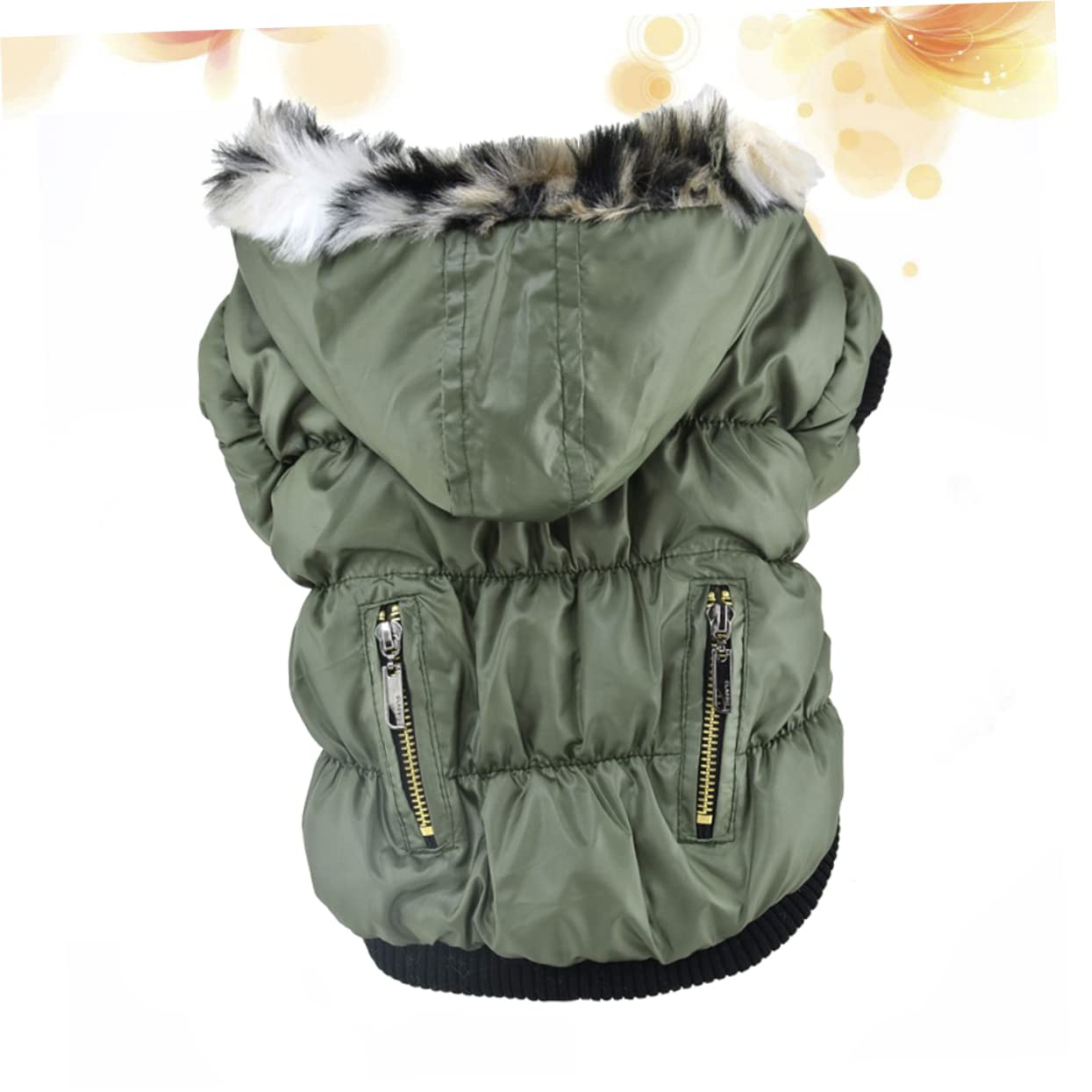 Sosoport 3pièces Manteau pour Chien Hiver Doublé Chaude Et pour Chiens XS Vêtement De Vert pour Animaux De Compagnie