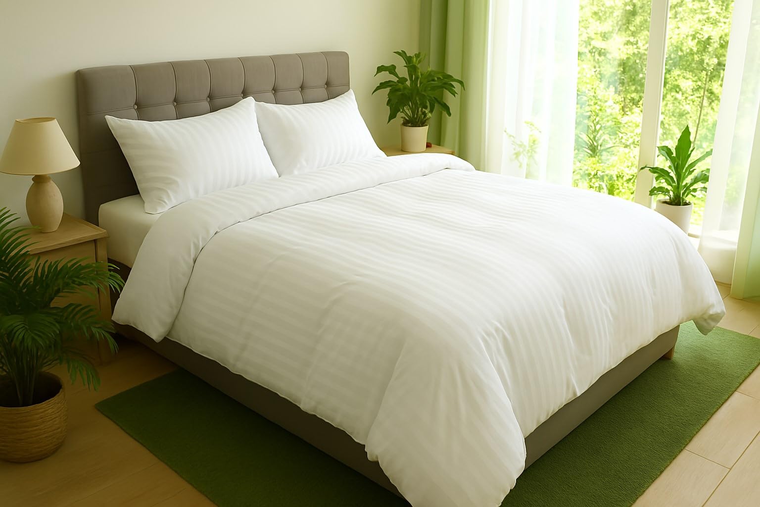 Couette 200x200 cm Blanrêve blanc satiné pour des nuits cocooning parfaites