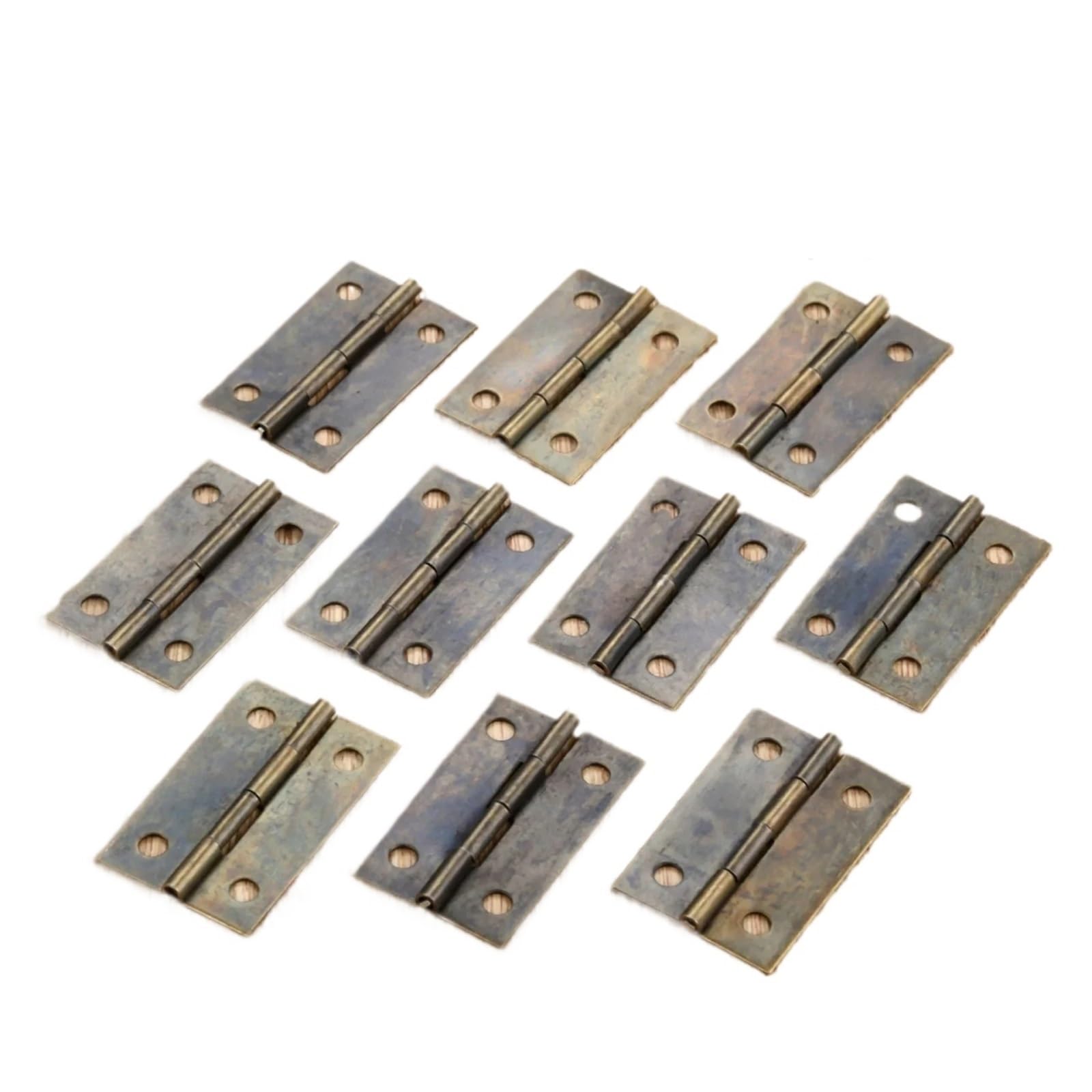10pcs Hinges 4 Holes 35 * 21mm Wooden Hinges with Screws(Antique Bronze)