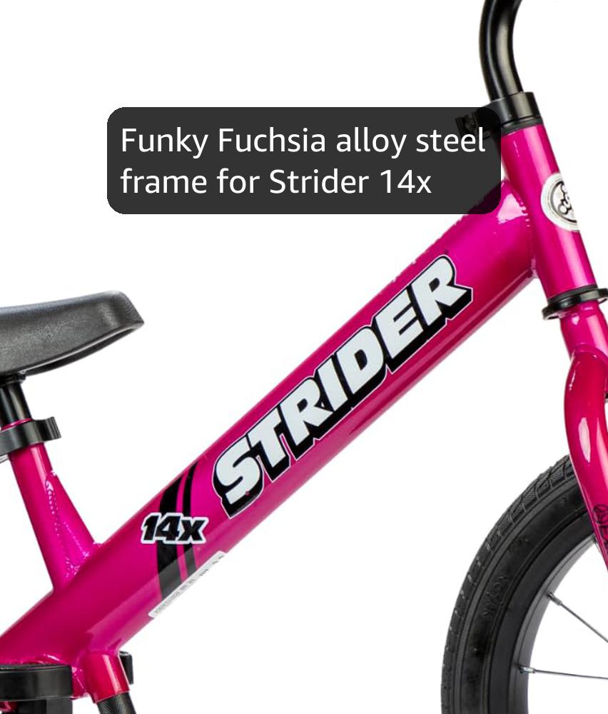 Amazon.com: Strider 14x Classic, Funky Fuchsia- Balance Bike for