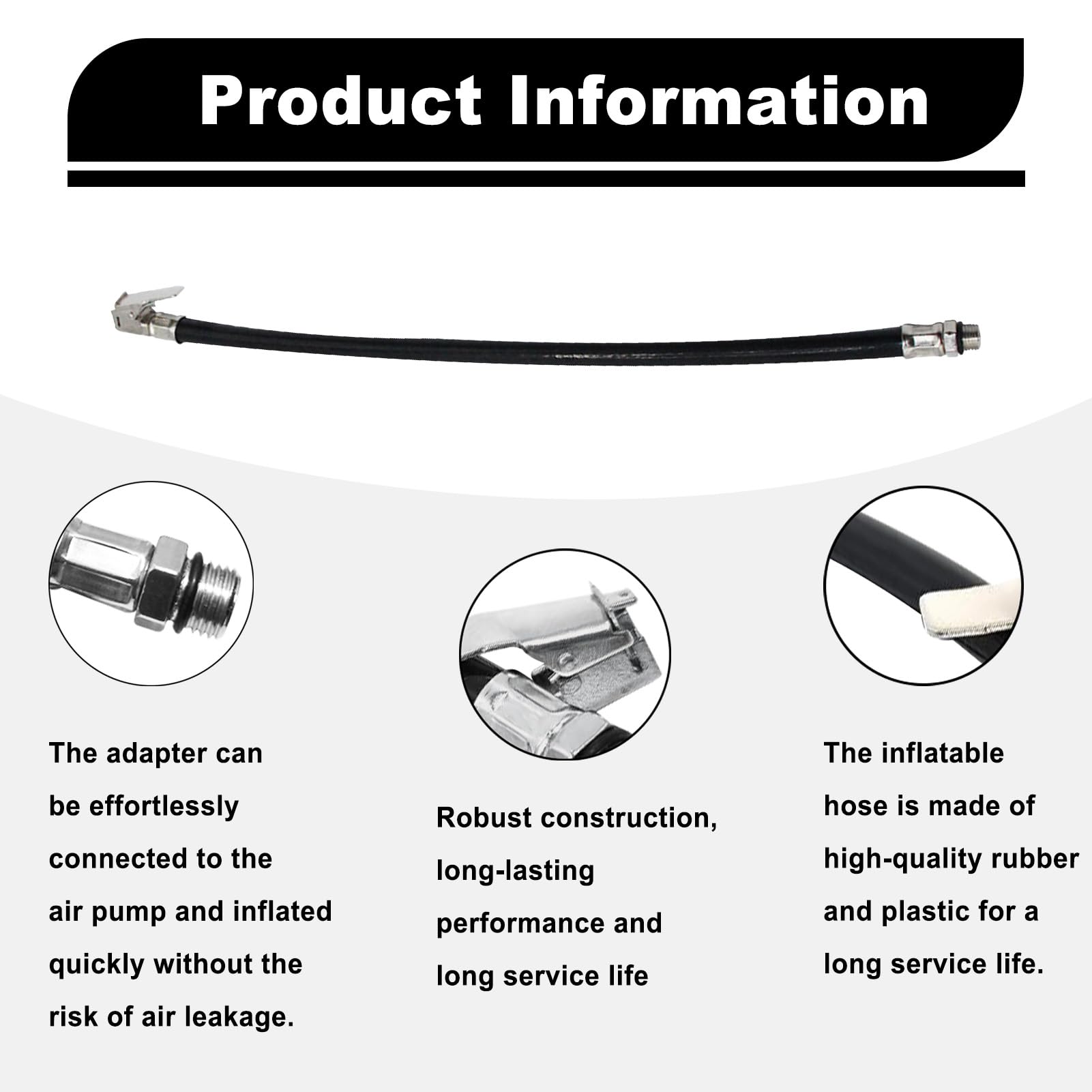 Holibanna Tuyau De Gonflage De Pneu Raccord De Valve Pour Vélo Et Moto Extension Pratique Pour Compresseur Utilisation Sur Voiture Camion Suv