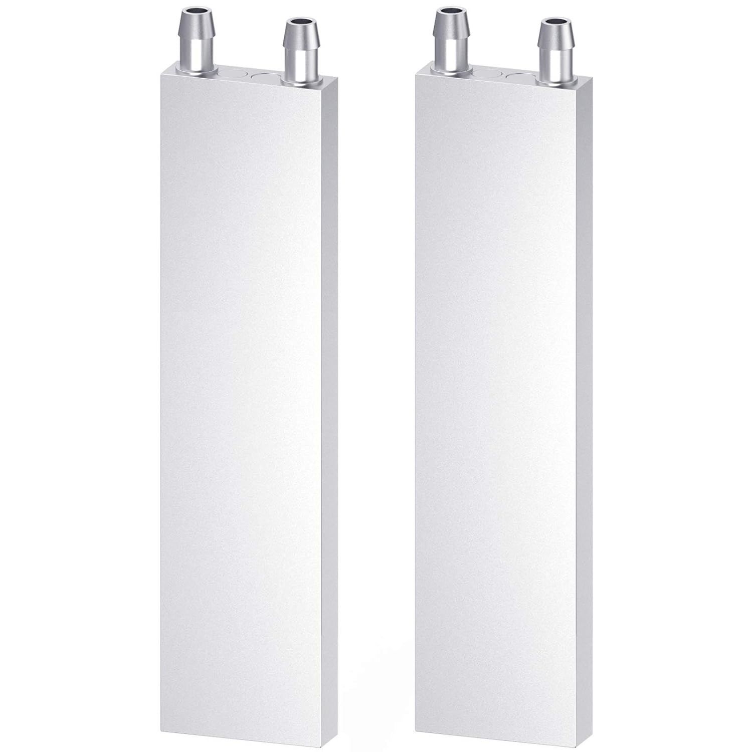 Aluminum Water Cooling Block, Liquid Water Cooler Heat Sink System for PC Computer CPU Graphics Radiator Heatsink Endothermic Head Silver 2pcs(40mm x 200mm x 12mm)