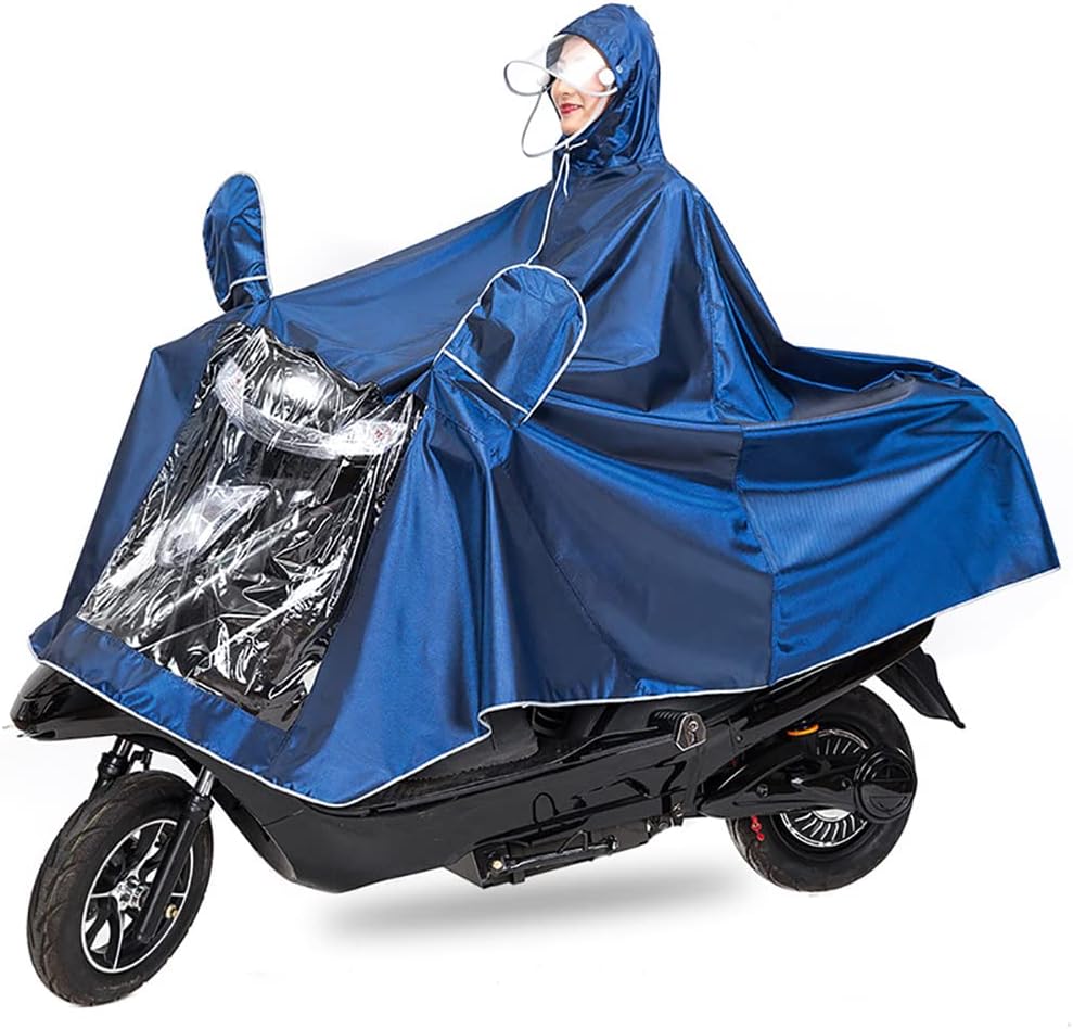 Universal Motorcycle Raincoat Waterproof Hoodie Rain Cape Reusable Bike E-Bike Rain Coat Mobility Scooter Outdoor Rain Poncho with Detachable Hat Brim Reflective Strip for Men Women Universal Motorcycle Raincoat Waterproof Hoodie Rain Cape Reusable Bike E-Bike Rain Coat Mobility Scooter Outdoor Rain Poncho with Detachable Hat Brim Reflective Strip for Men Women