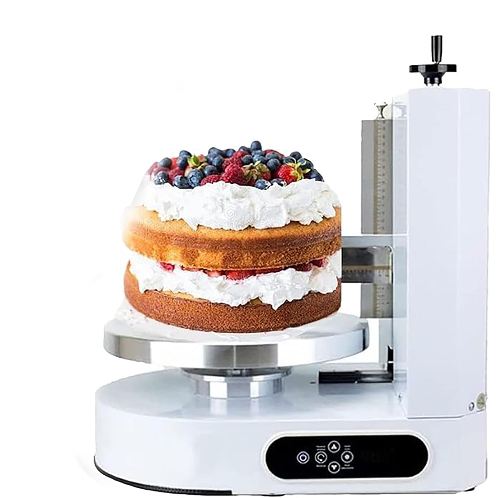 Máquina de revestimiento alisador de pasteles, esparcidor automático de crema para pasteles, herramienta ajustable para extender crema de mantequilla para pasteles de 4 a 12 pulgadas
