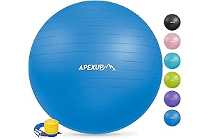 APEXUP Stability Ball 55cm: Exercise Ball, Anti-Slip Fitness Ball