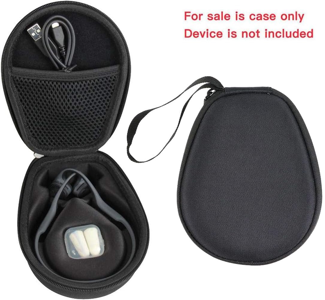 WalkerFit Étui Rigide De Protection Pour Casque SHOKZ OpenRun / OpenMove / OpenRun Pro - Noir Foncé