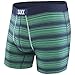 Saxx Mens Ultra Fly Boxers Underwear Medium Navy/Grass Ombre Stripe