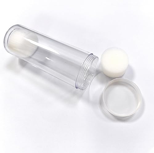 Miniatura 7 de PATIKIL Tubos redondos para monedas, paquete de 20 tubos de almacenamiento de monedas con tapa de rosca, contenedores de plástico para monedas de