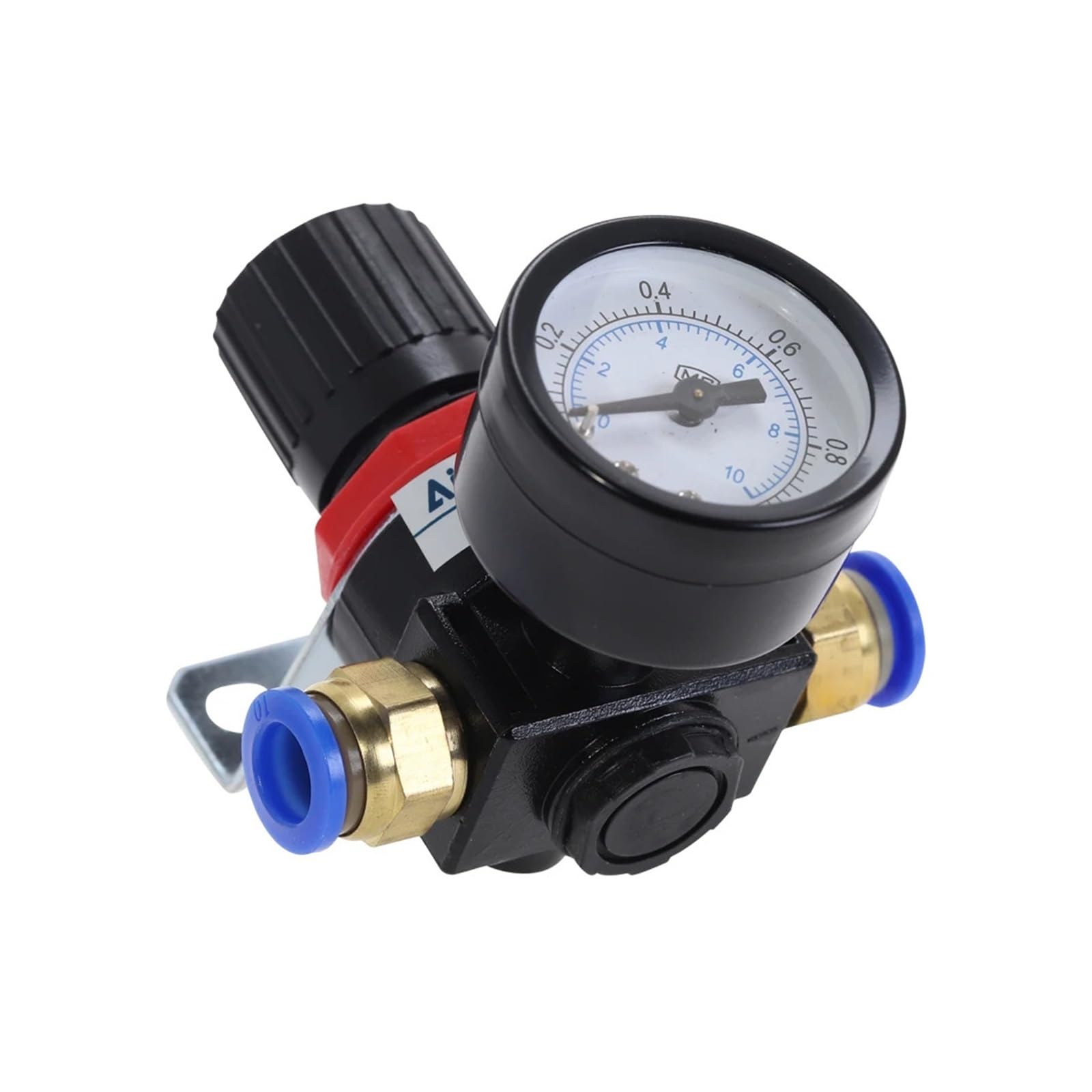 AR2000 1/4 "Gewinde BSP Pneumatische Luft Kompressor Druckregler Reduktion Ventil 4MM 6MM 8MM 10MM 12MM Anschluss Armaturen(AR2000 w PC10mm)
