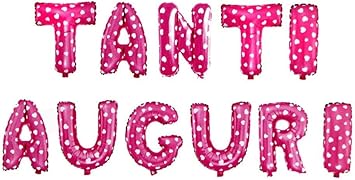 Takestop Festone Palloncini Palloncino Tanti Auguri Con Cannuccia Per Gonfiare Circa 45cm Colorato Pois O Tinta Unita 11 Palloncini Lettera Elio Compleanni Animazione Festa Cuore Pois Rosa Amazon It Giochi E Giocattoli