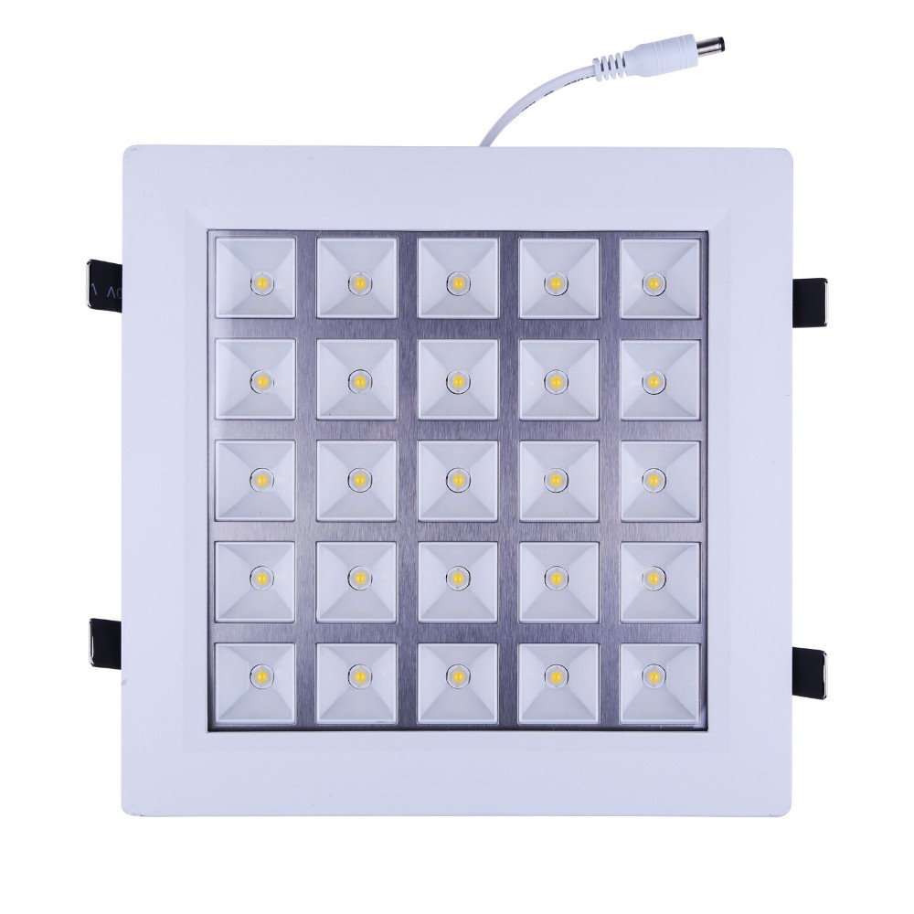 How Nice 25W 110V LED Panel Light Kitchen Light Ceiling Panel Down Light Lamps Square Recessed Ceiling Light Wall Lamp 2750LM for Home Cool White Indoor Lighting