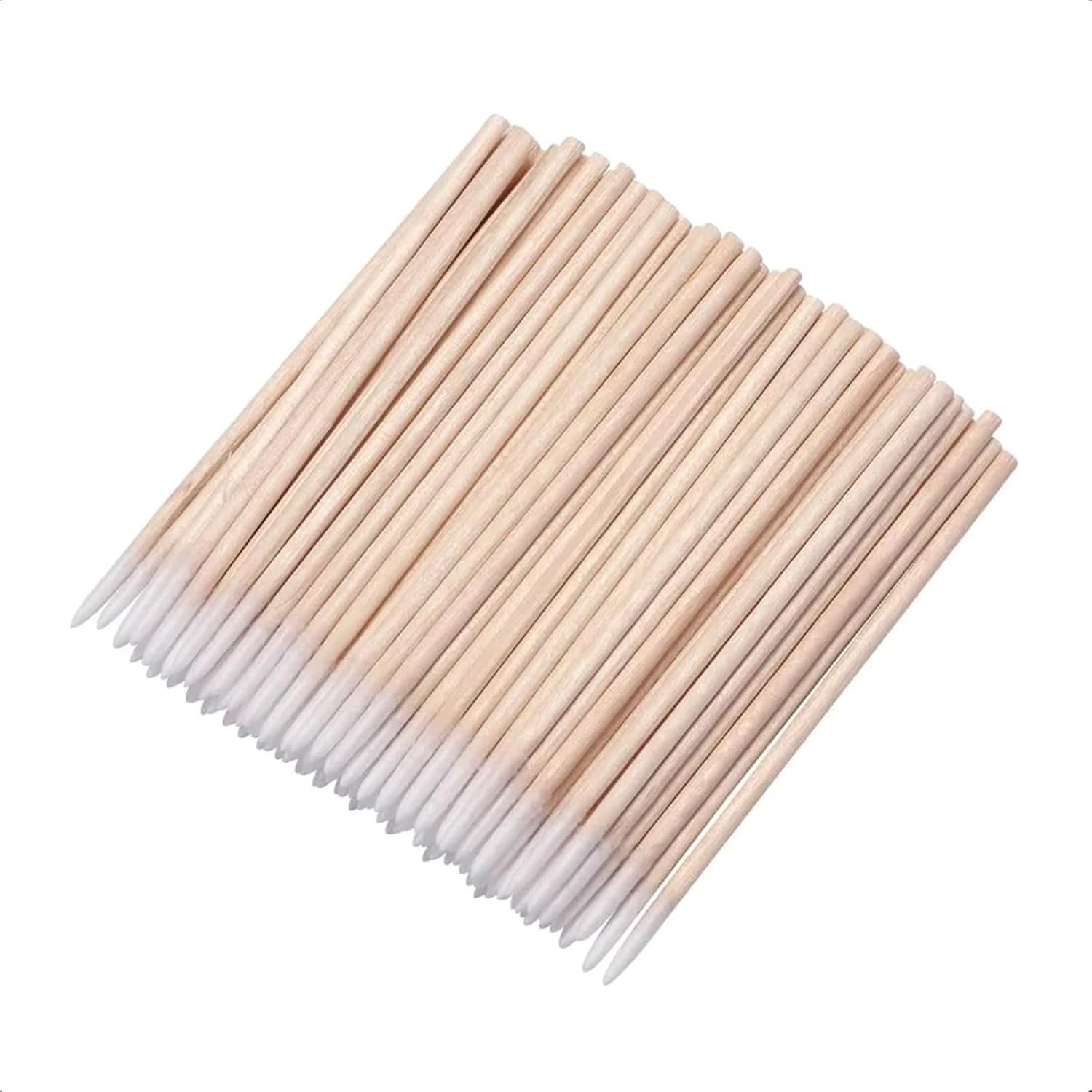 Nails Wood Cotton Swab 1200pcs Nails Wood Cotton Swab Cleaning 7cm Microbrush Eyelash Sticks Buds Tip Ear Toothpick Makeup Eyebrow Glue Removin