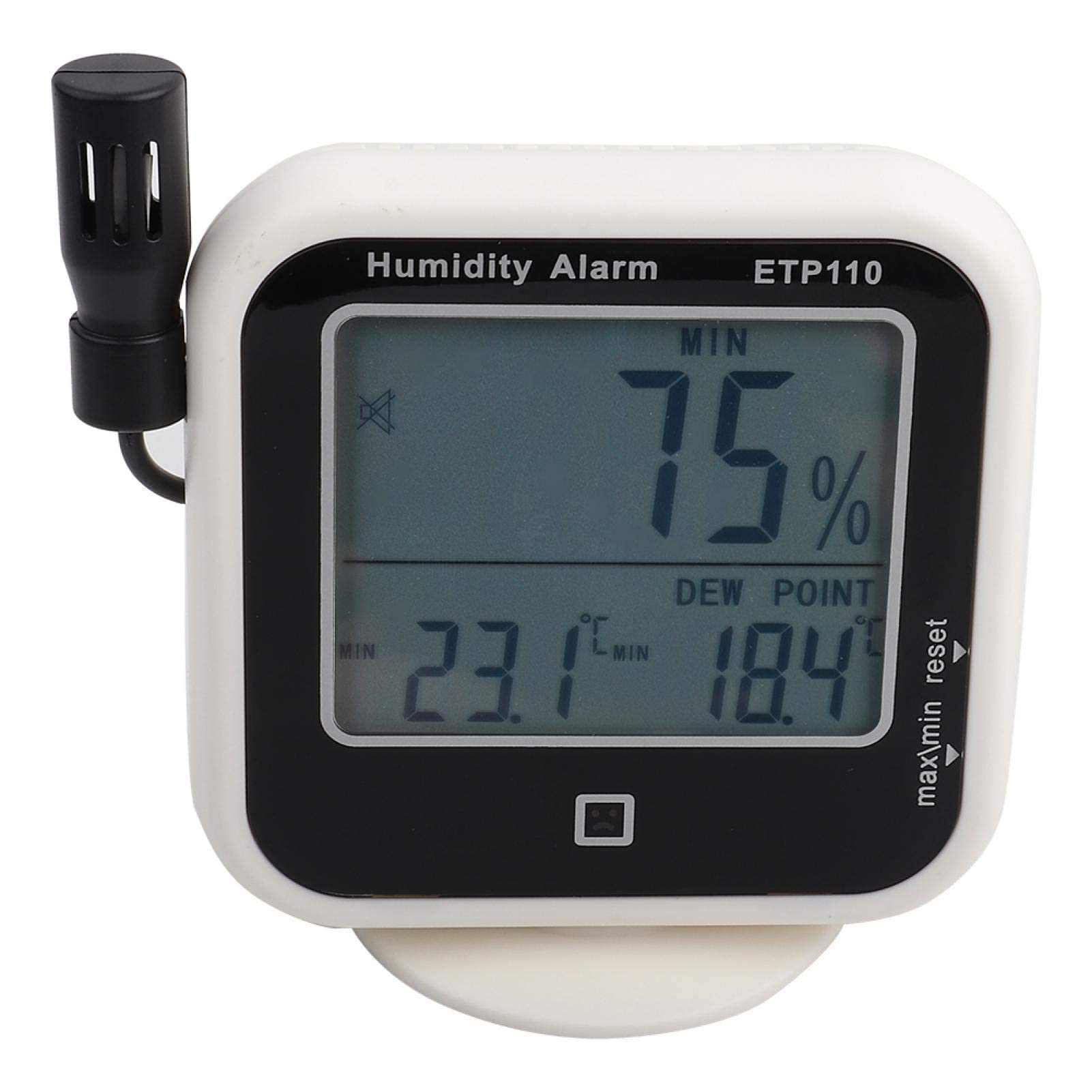 Termómetro Higrómetro ETP110 Digital Termohigrómetro Humedad Temperatura Punto de Rocío para Home Office Laboratorio