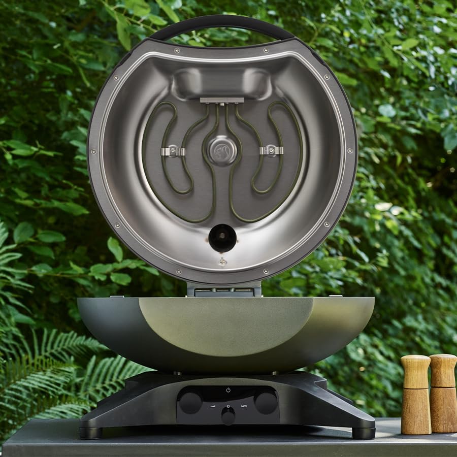 Morsø Forno EL Medio Elektrogrill – Grill elektrisch mit Grillrost aus Gusseisen, skandinavischer Lifestyle für Balkon, Terrasse und Garten, Anthrazit-Grau