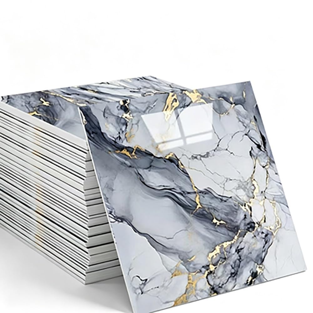 Marble Wall Panels Peel Stick Tiles Backsplash Sticker for Home