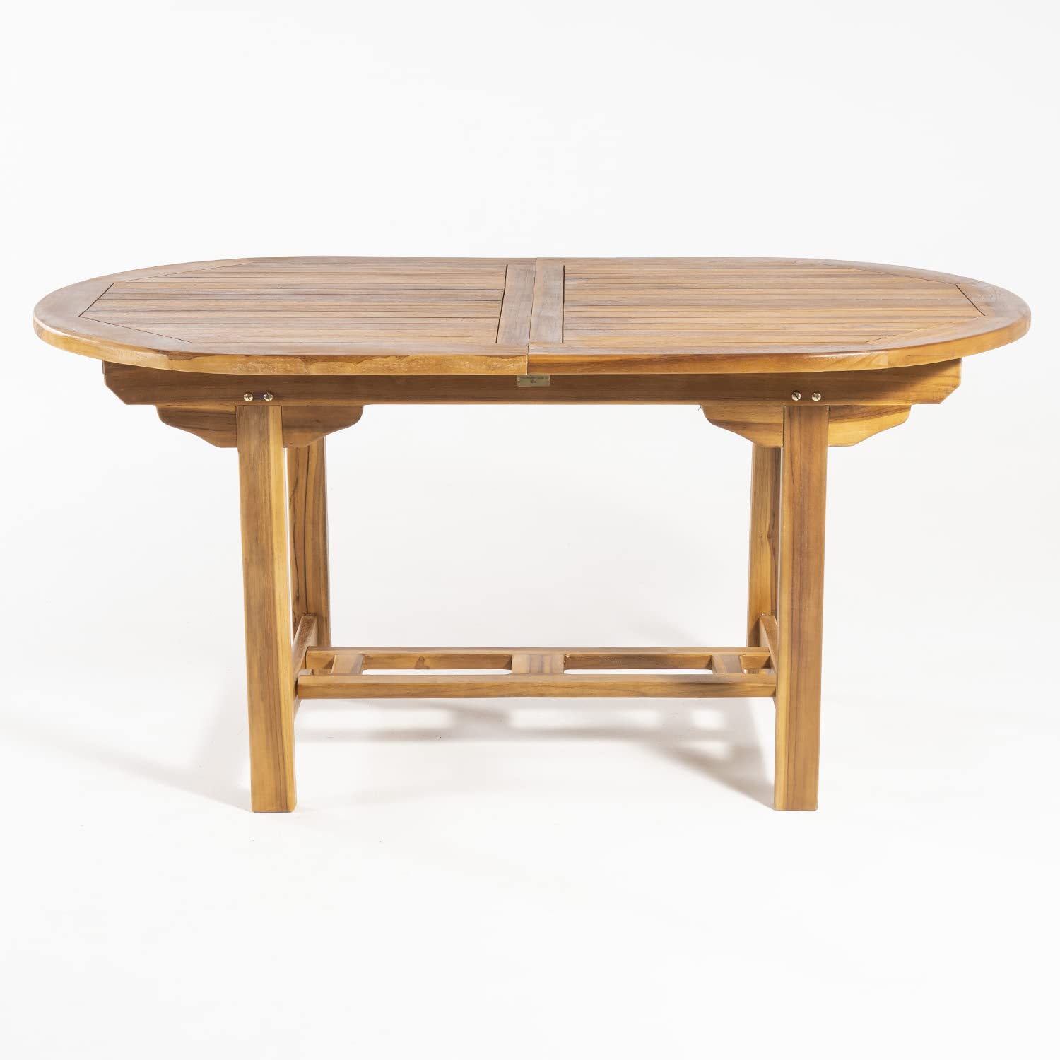 Mesa de jardín Extensible 160 a 210 cm de Madera Teca, Madera Teca Grado A, Ovalada, Medidas 160 a 210x90x77 cm, Tratamiento al Agua aplicado, Mesa para terraza de teka, Mesa Extensible teka
