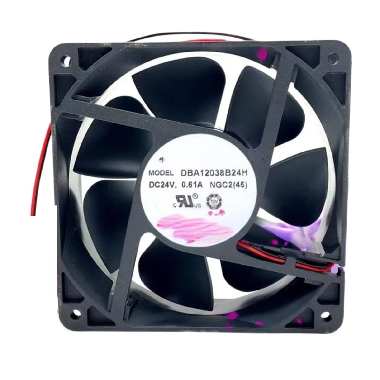 Ventilateur de refroidissement DBA12038B24H DC 24V 0.61A à 2 fils