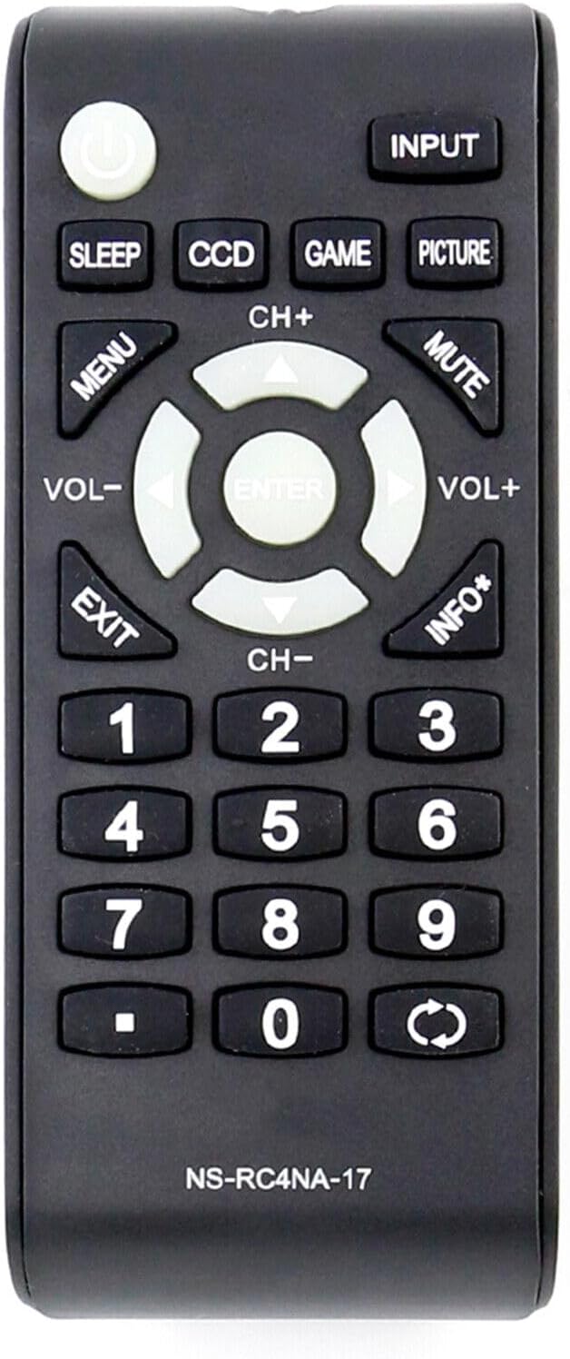 Insignia - Mando a distancia para TV NS-RC4NA-17 compatible con NS24D510MX17 NS24D510NA17 NS40D510NA17