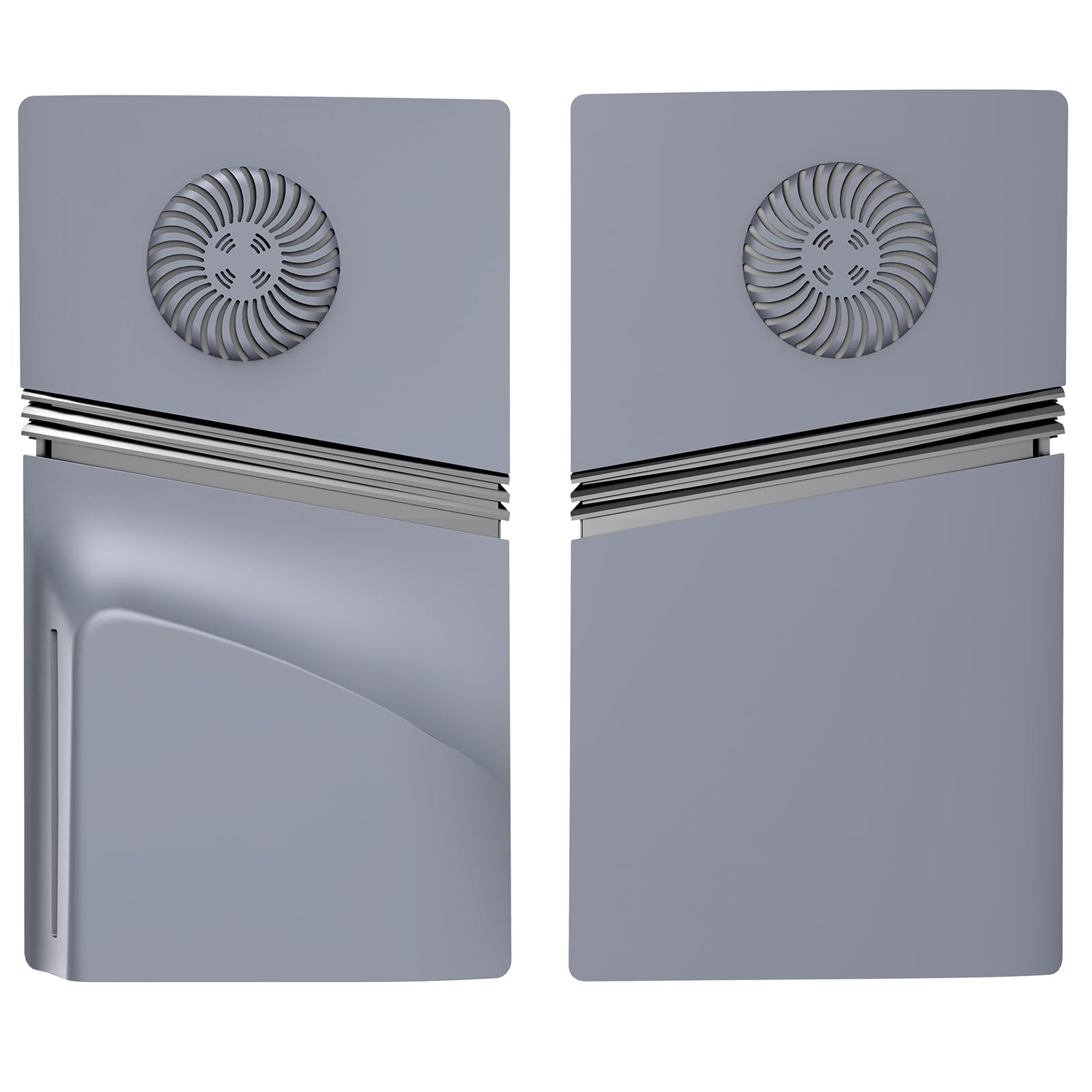 Coperchio Piastre di Ricambio per PS5 Pro Console, Faceplate Guscio Personalizzato Piastra Laterali con Prese d'aria Custodia in ABS Accessori per PS5 Pro Disc Edition, Grigio