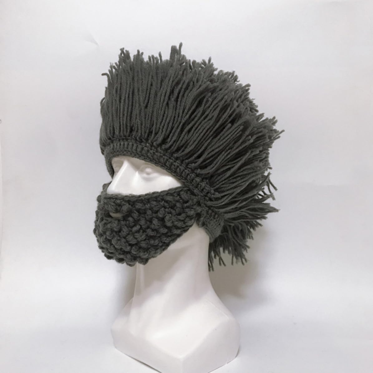 Amosfun Winter Ski Hat 44-50cm Outdoor Face Cover Cotton Grey