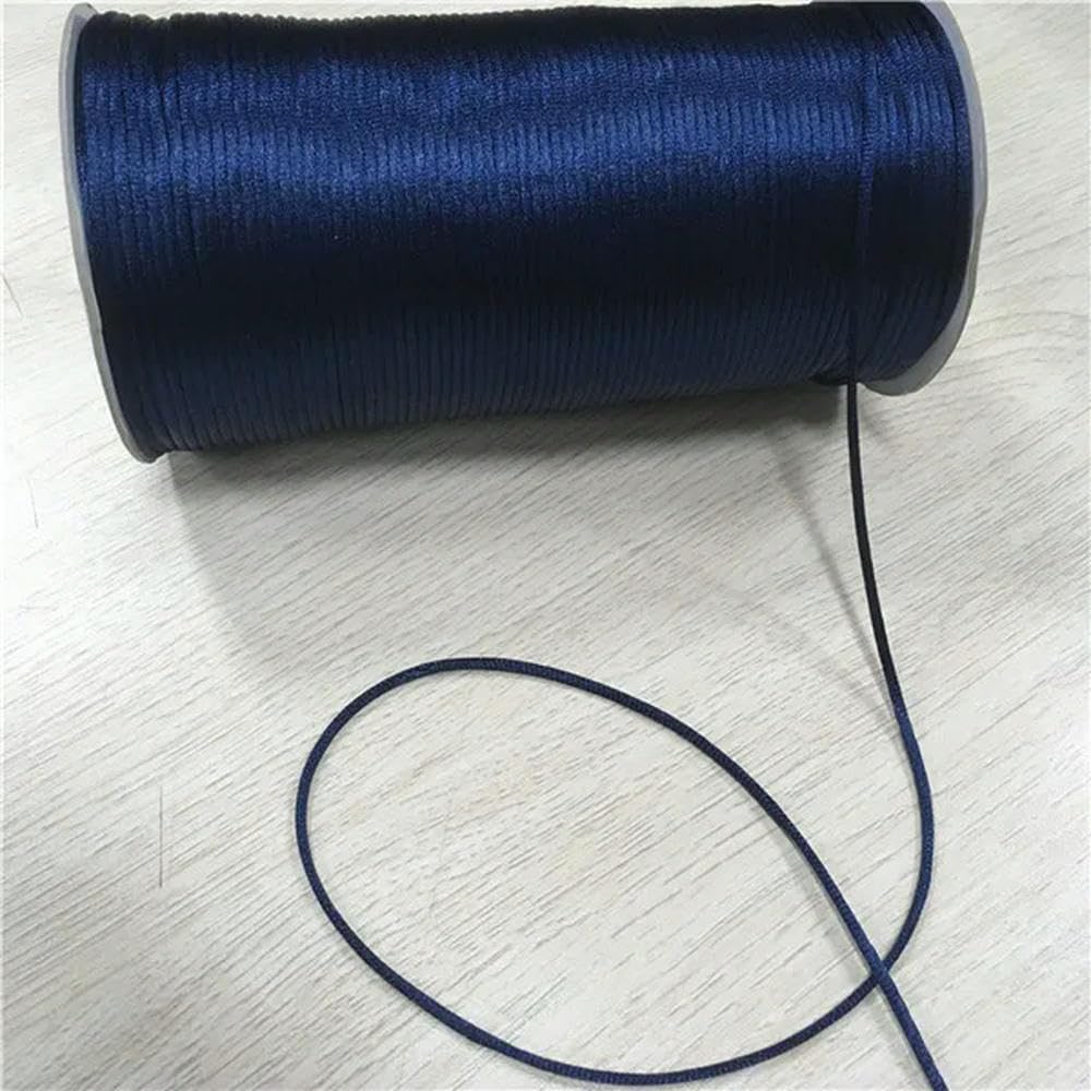 10-225 Metros 2 mm Cordón de macramé Trenzado de Seda, Hilo de macramé, Nudo Chino, satén, para Hacer Pulseras, Accesorios y Abalorios