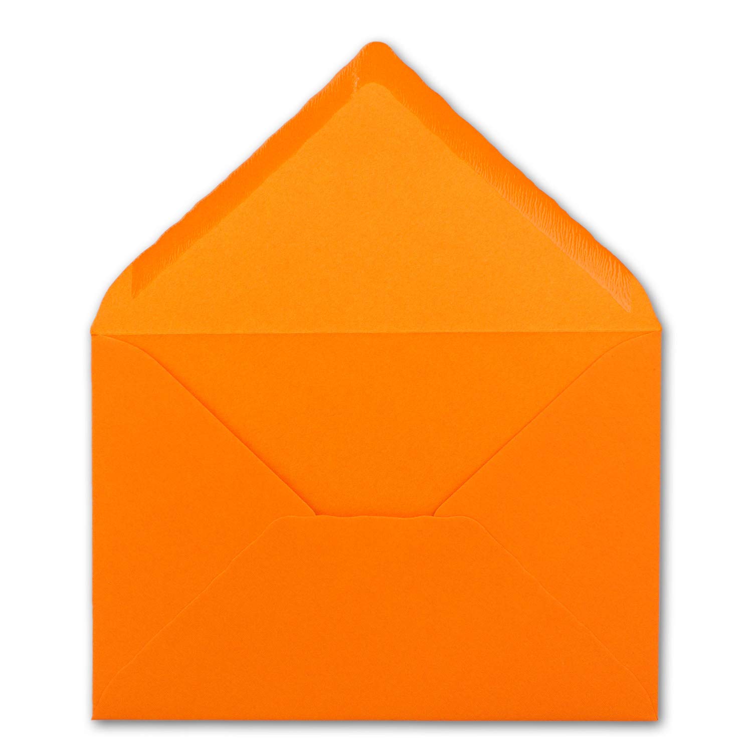 300 Brief-Umschläge mit Wellenschnitt - Orange - DIN C5-16,2 x 22,9 cm - 120 gr - mit wellenförmigen Rändern - Nassklebung - FarbenFroh by GUSTAV NEUSER