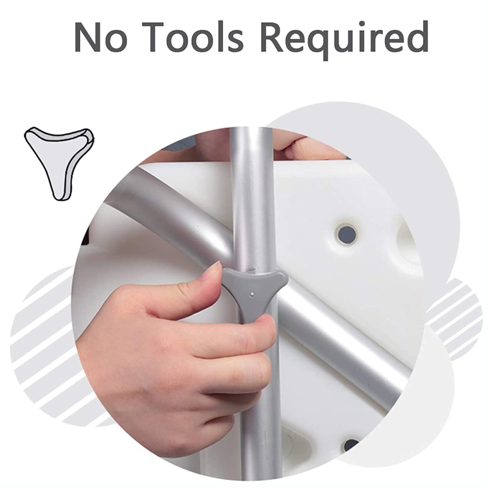 Silla De Baño para Ancianos,Taburete De Ducha Ajustable con Respaldo, Reposabrazos Reversible Tipo Banco De Baño Tipo U, Pies De Ventosa Antideslizantes，para Minusválidos