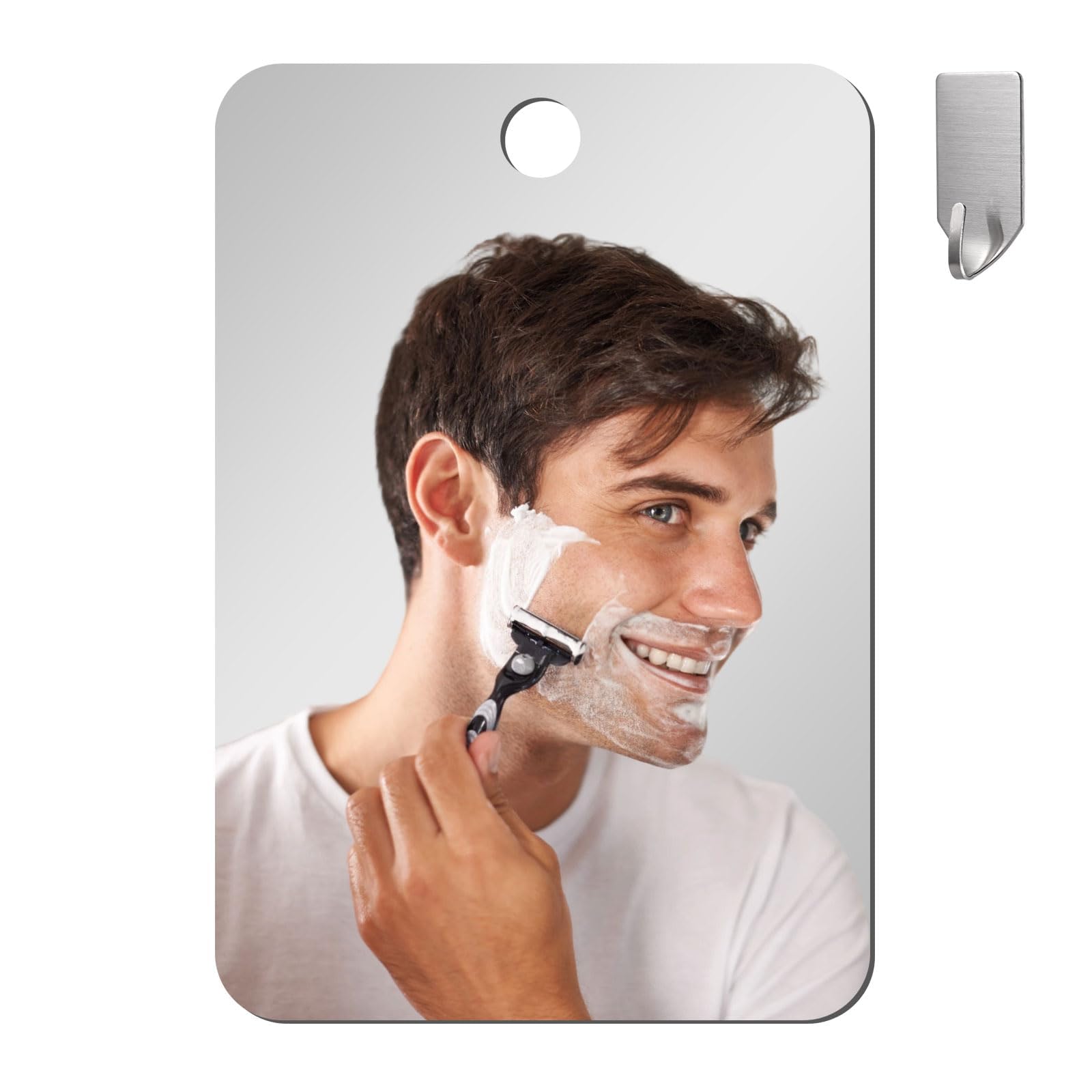 TESSTSY Fogless Shaving Mirror,20×30cm Shaving Mirror for Shower