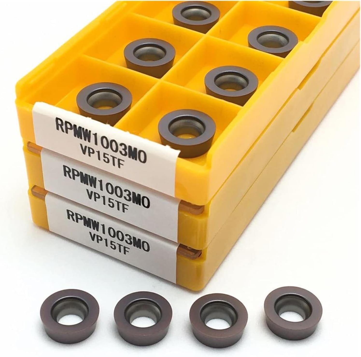 Carbide Tool 10PCS RPMW1003MO VP15TF Carbide Insert Milling Cutter RPMW 1003 Turning Insert Parts Tool (Angle : RPMW1003MO VP15TF, Shank Diameter : 20PCS(2box))