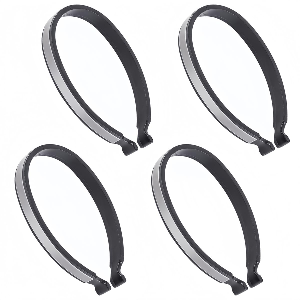 4 clips reflectantes para pantalones de bicicleta, clip reflectante para pantalones para hombres y mujeres, color gris