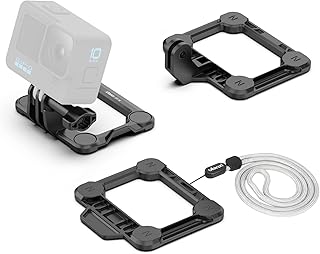 Super Snap Magnetic Mount for Gopro - GP-16 Vlog Chest Mount Action Camera Quick Release Mounting System Compatible with GoPro Hero 10 9 8 7 6 5 Balck/GoPro Max/DJI Osmo Action 2/Insta
