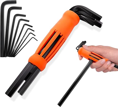 Ieusew Allen Wrenches Sets, 8-piece Hex Key Set, Metric Sizes 2mm, 2.5mm, 3mm, 4mm, 5mm, 6mm, 8mm, and 10mm