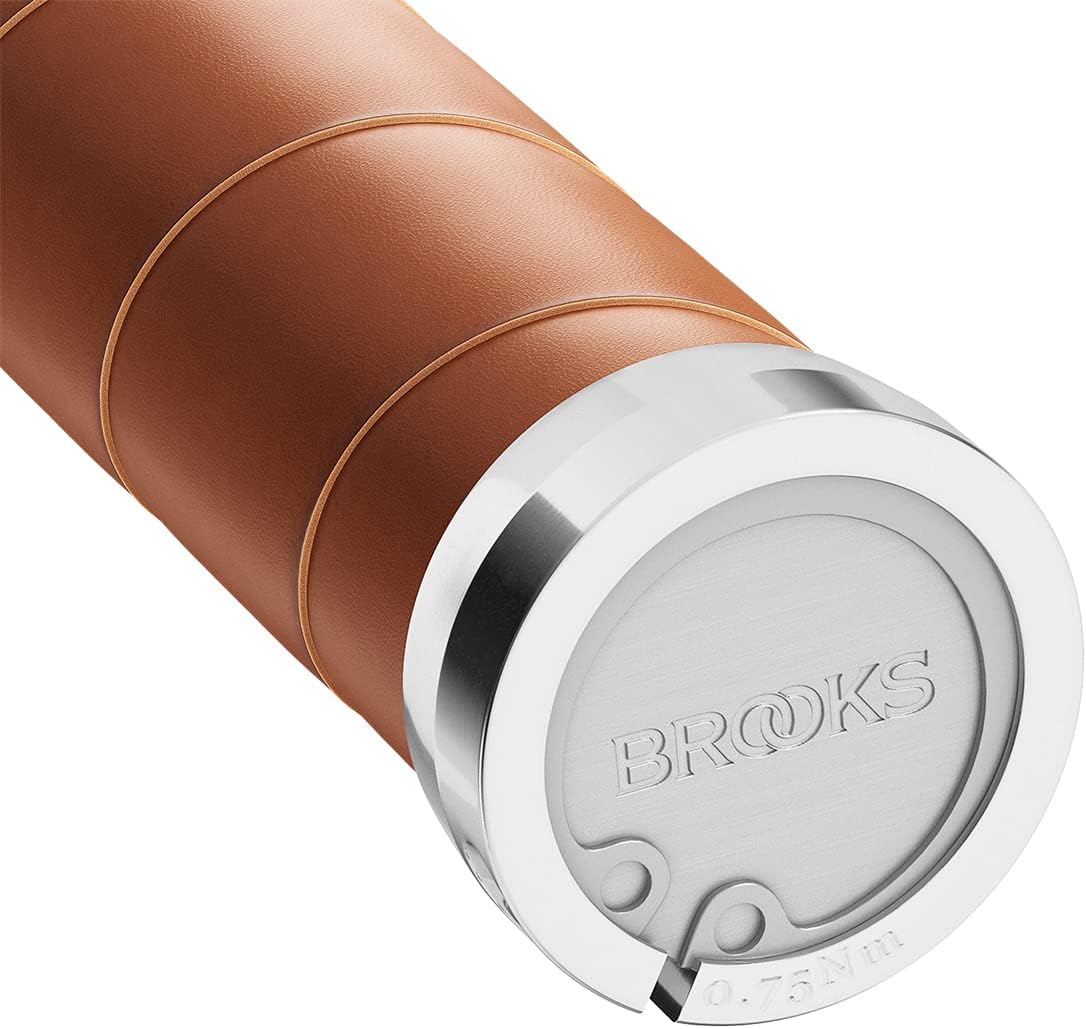 Brooks Slender Leather Grips (130 + 130 mm) -Honey-New22 Unisex Adult Handlebar, Gold, Standard