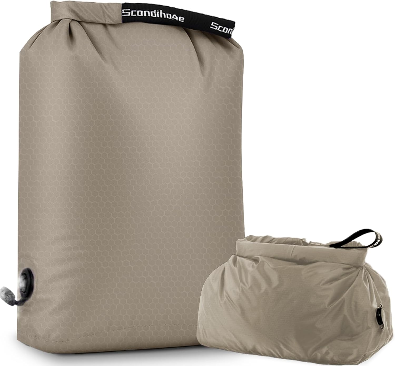 Travel Laundry Bag, Pump-Free Vacuum Compression Dirty Clothes Bag, Medium Reusable Waterproof & Washable Laundry Bag, Wet and Dry Bag, Ideal for Suitcases, Laundromats (1 Pack) Gray