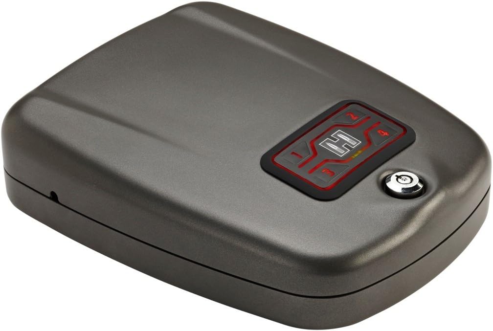 RAPiD Gun Safes with RFID Technology for Quick Access to Guns and Valuables - Heavy Duty Construction, Touch-Free Entry Handgun Safe Gun Lock Box for Home, Bedside, Nightstand, or Vehicles