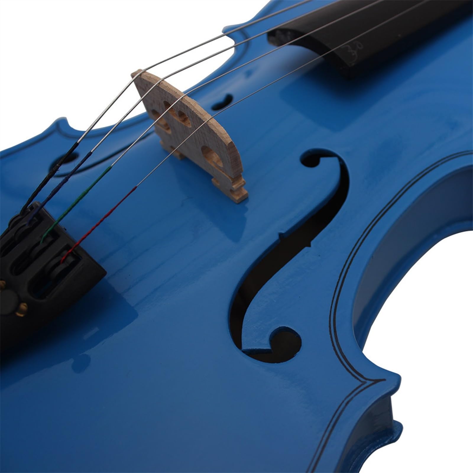Violino in legno massello Violino per principianti per adulti Violino in legno blu 4/4 Violino in tiglio