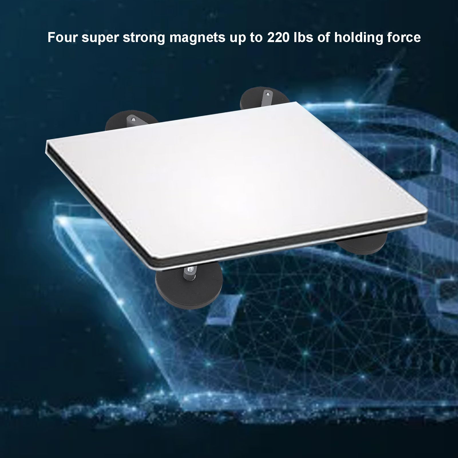 Aramox Soporte para Techo de Coche Satélite, Soporte Magnético para Satélite de Acero Inoxidable, 4 Imanes Recubiertos de Goma, sin Instalación de Taladro, a Prueba de Viento para RV Barco Yate Camión