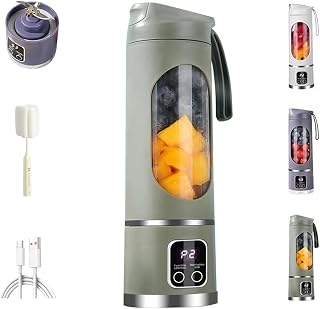 Digital Display Juicer-Smart Led Display, Portable Digital Multimode Juicer Blender-Smart Led Display, Diet-Friendly, Leak Proof Design for Smoothies Liquid Diet, Shake & Baby Food (Olive Green)