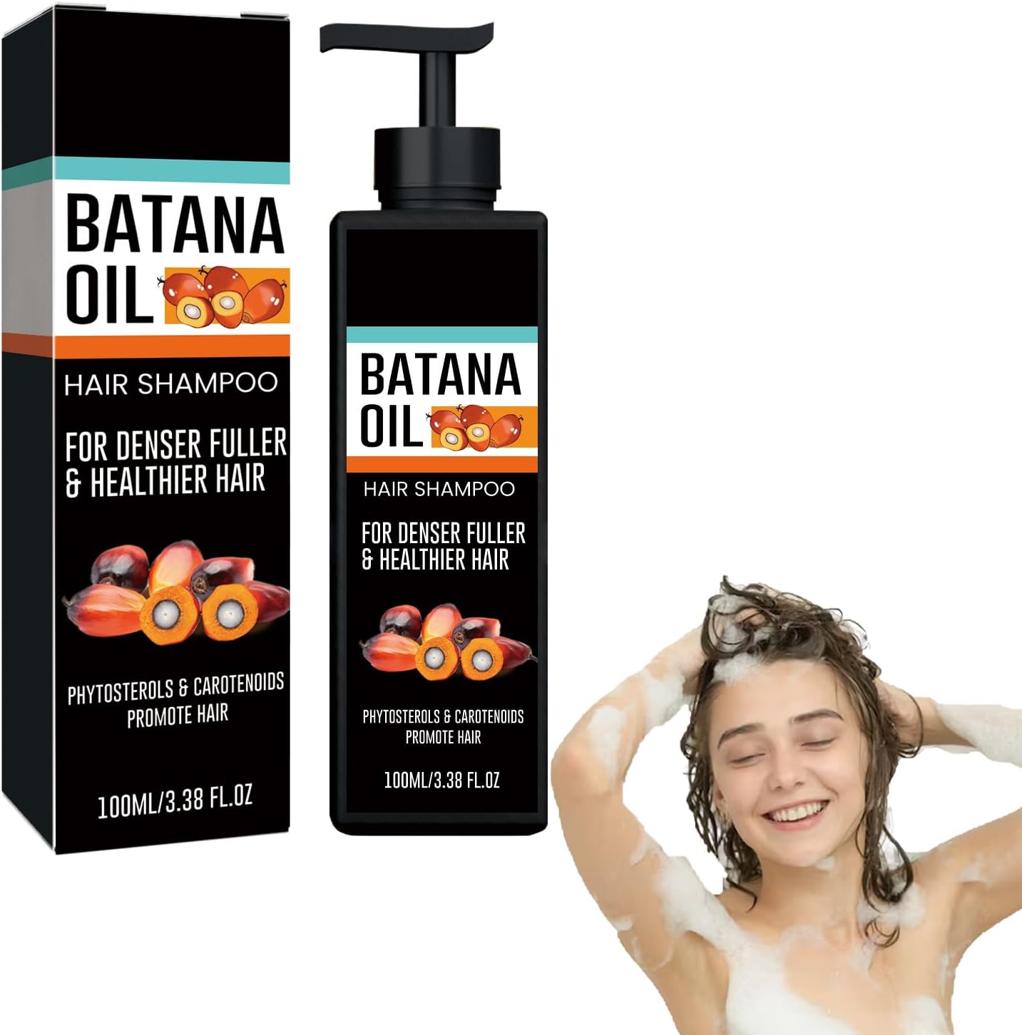 DMQ Organic Batana Oil Shampoo - Promotes Hair & Skin Radiance, Leaves Hair Smoother