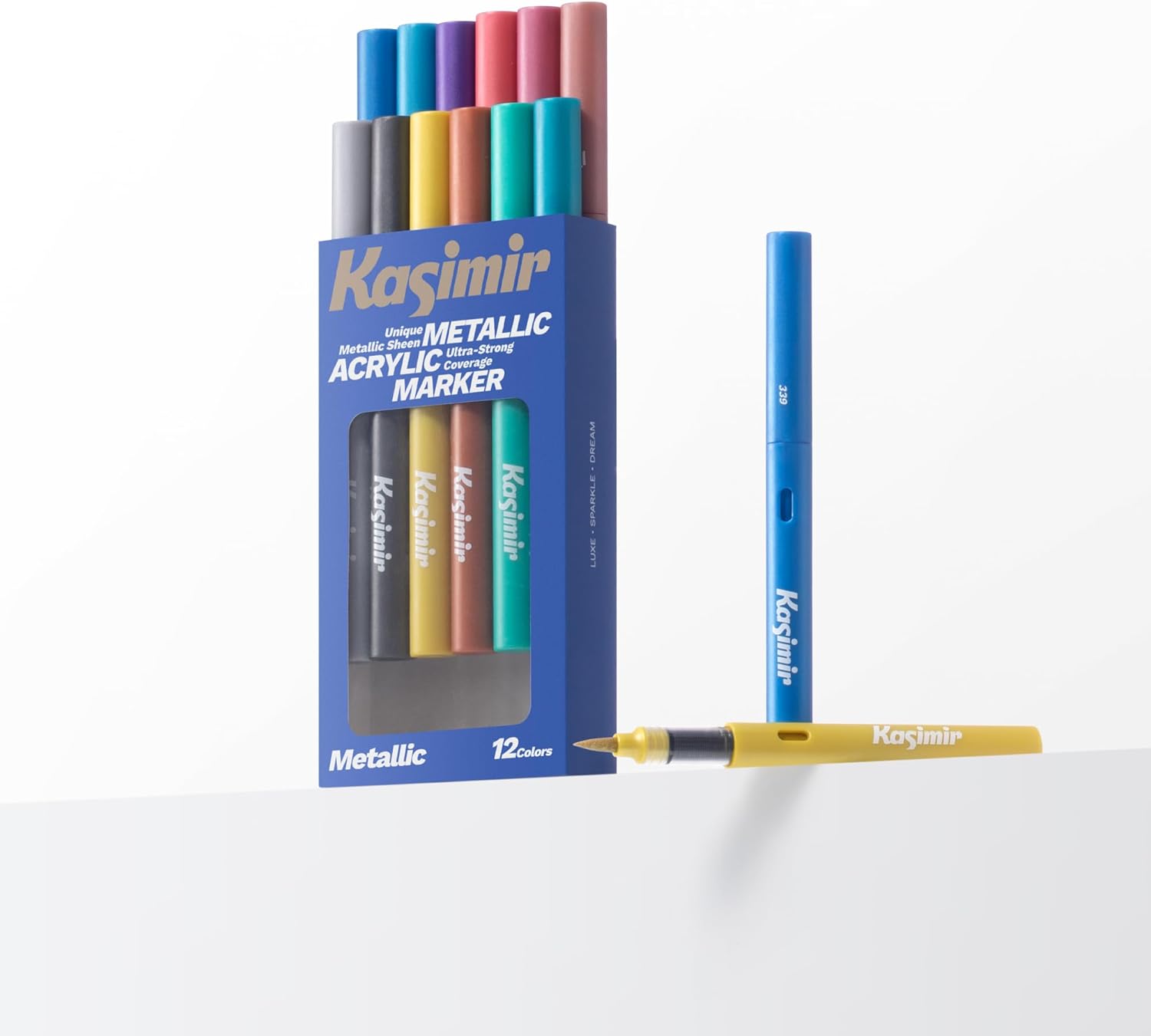 Kasimir Metallic Acrylic Markers Pens- 24 Colors