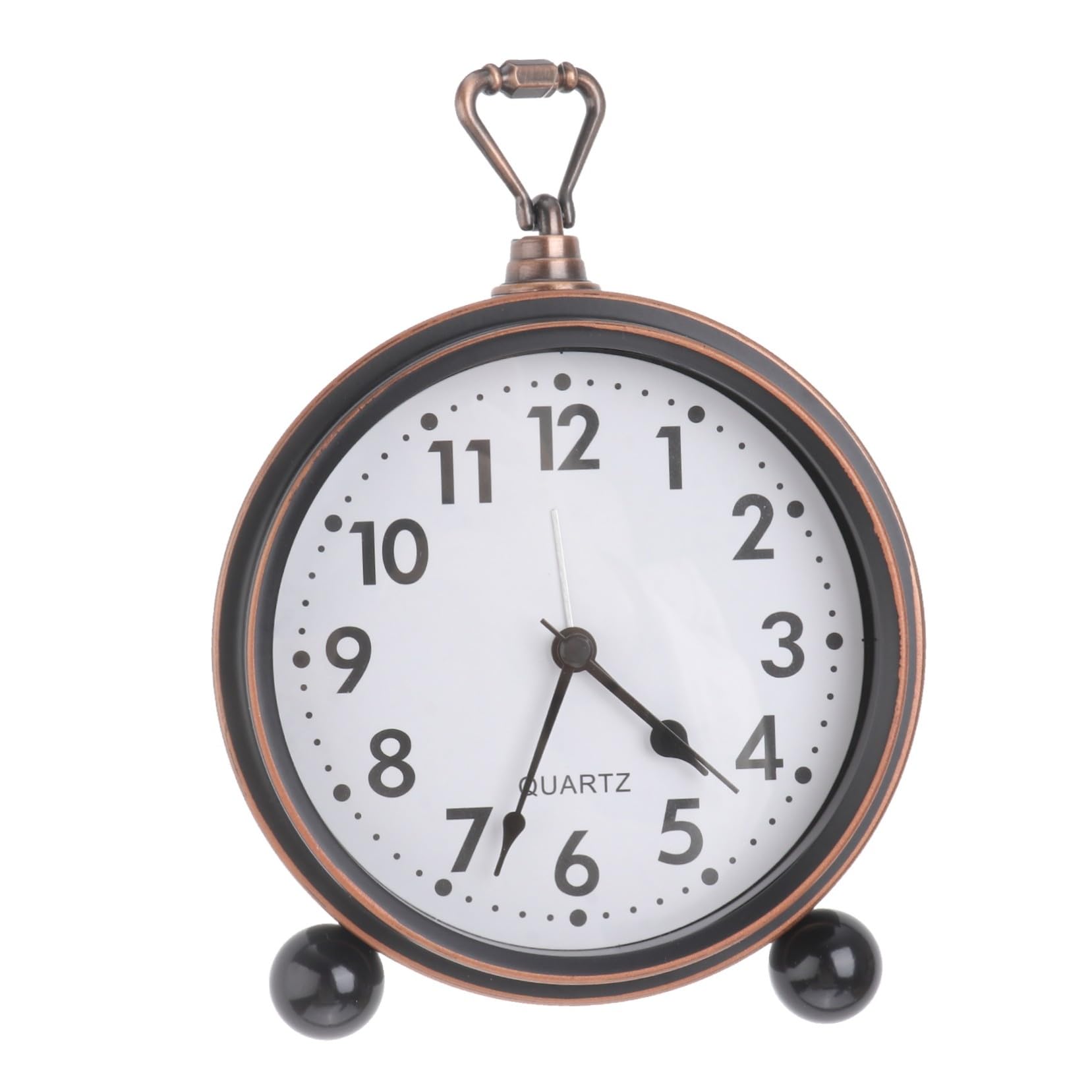 Reloj de mesa retro de metal VALICLUD decorativo para escritorio y hogar