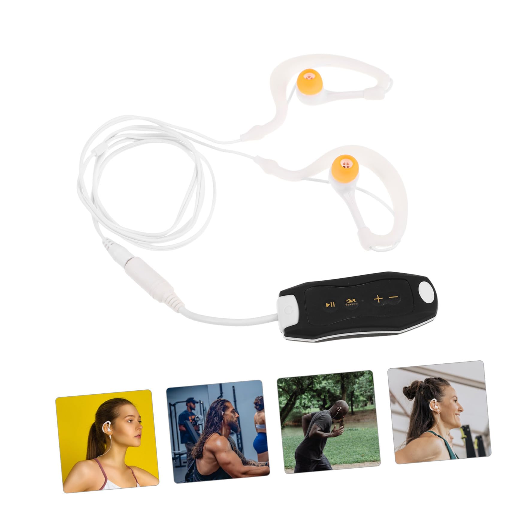 TOYANDONA Auriculares de Natación Impermeables con Reproductor Mp3, Clip